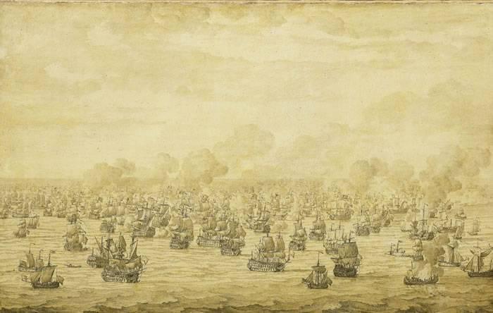 Willem van de Velde the Elder The First Battle of Schooneveld, 28 May 1673 oil painting image